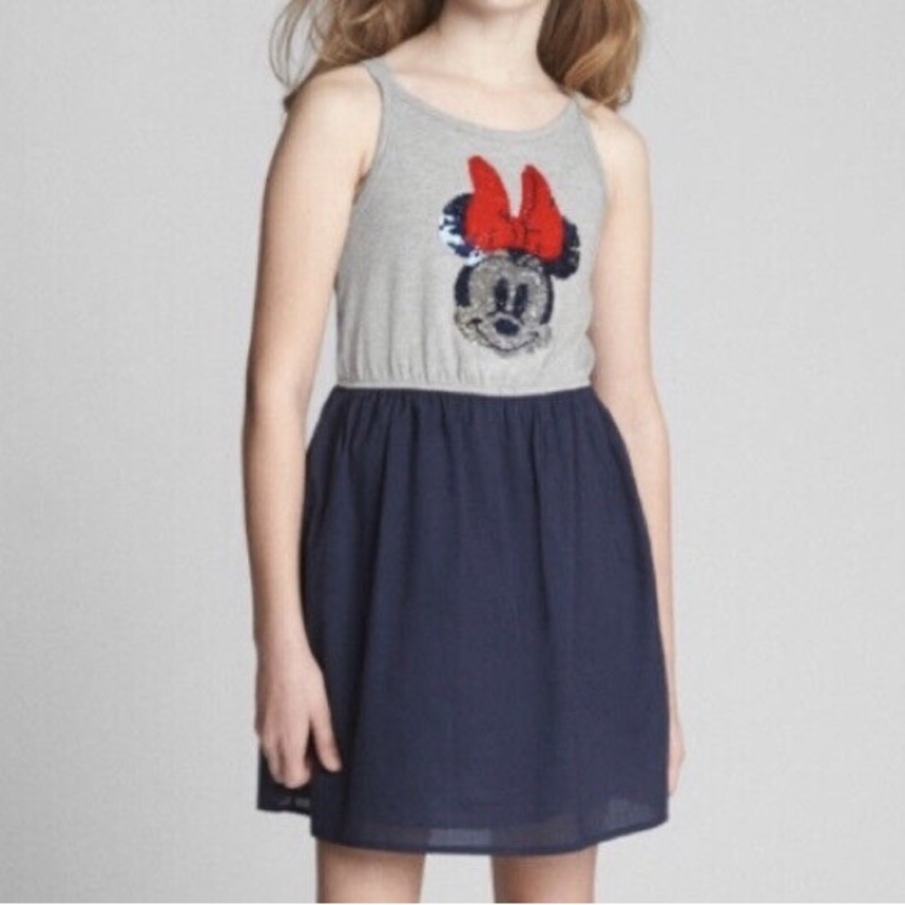 Gaps Kids Dress Disney Minnie Mouse Changing Sequins Bow
